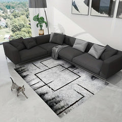 Geometric Abstract Area Rugs Soft Faux Sheepskin Floor Mat Living Room Bedroom