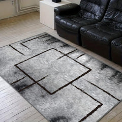 Geometric Abstract Area Rugs Soft Faux Sheepskin Floor Mat Living Room Bedroom