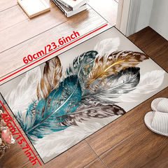 Feather Print Non-slip Resistant Rug Machine Washable