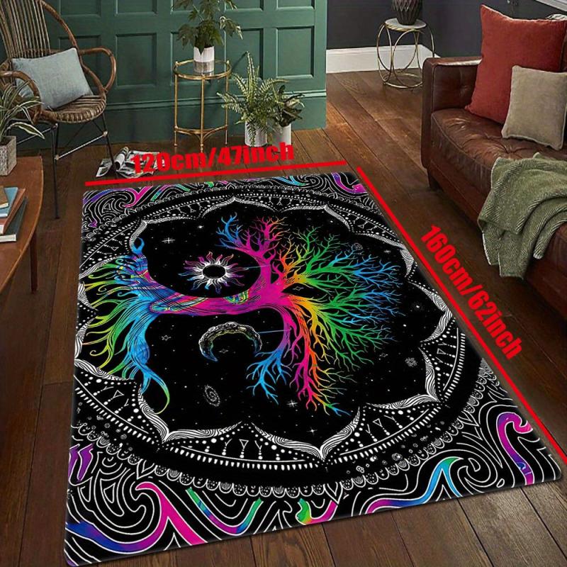 Tree Of Life Tapestry Carpet For Bedroom Spiritual Galaxy Space Rug