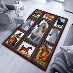 Colorful Horse Carpet Soft Bedroom Living Room Kitchen Door Mat