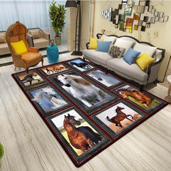 Colorful Horse Carpet Soft Bedroom Living Room Kitchen Door Mat