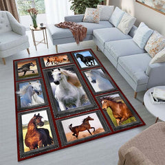 Colorful Horse Carpet Soft Bedroom Living Room Kitchen Door Mat