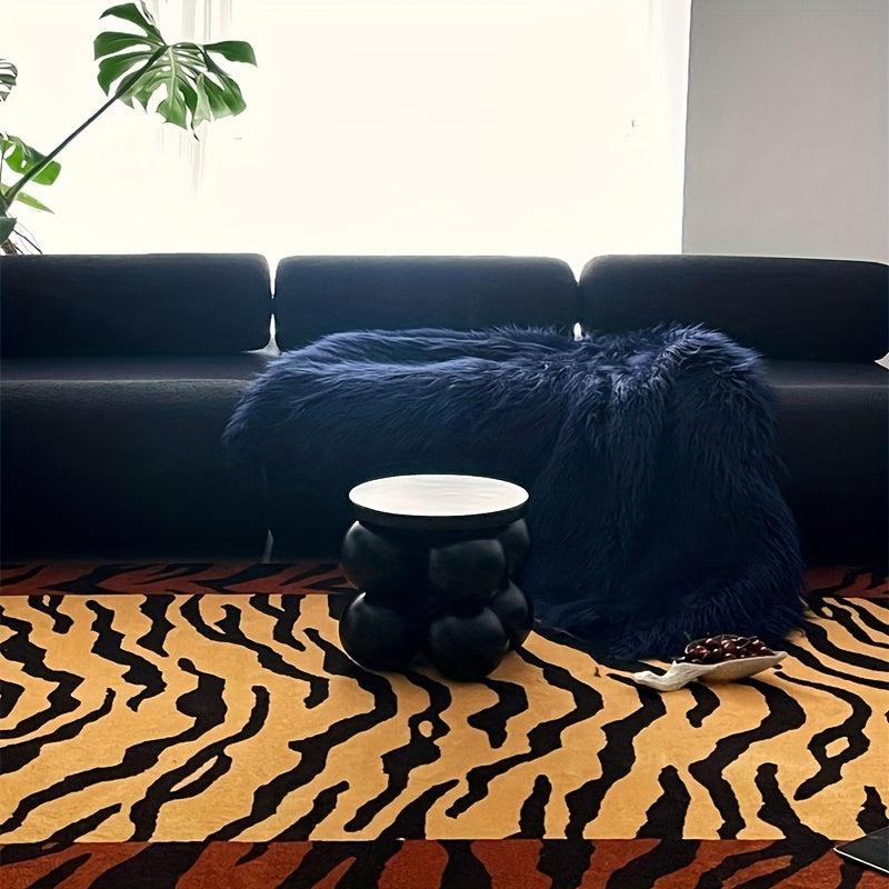 Leopard Print Soft Living Room Rug Non Slip And Dirty Resistant Bedroom Rug