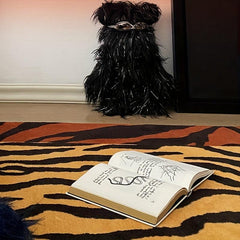 Leopard Print Soft Living Room Rug Non Slip And Dirty Resistant Bedroom Rug