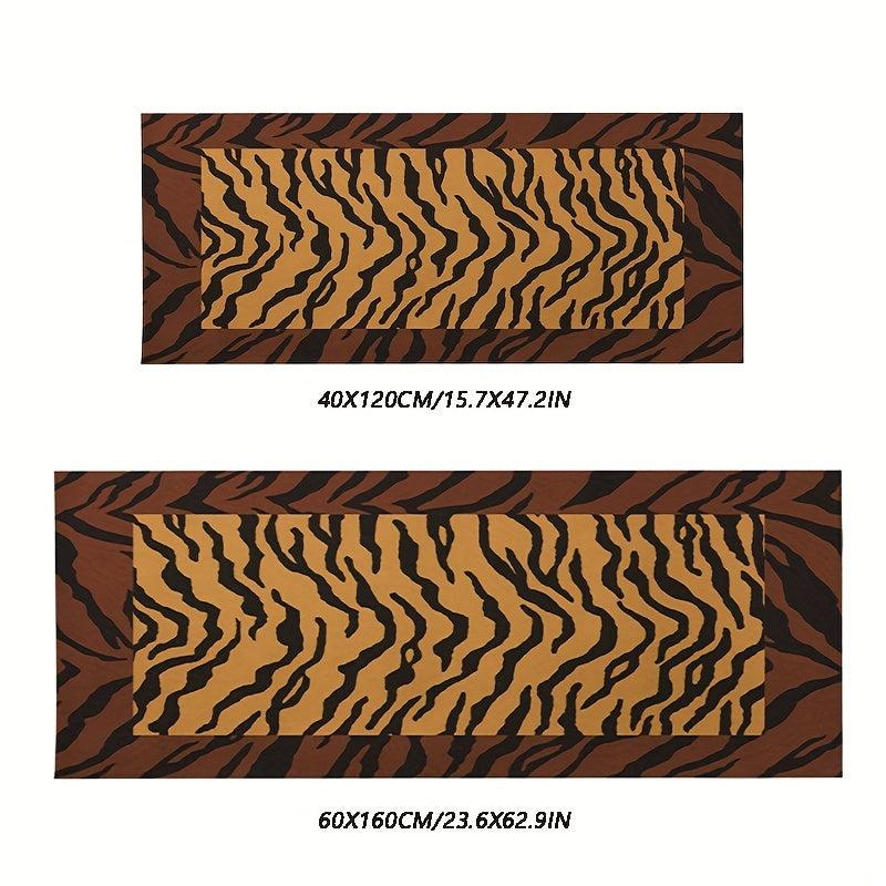 Leopard Print Soft Living Room Rug Non Slip And Dirty Resistant Bedroom Rug