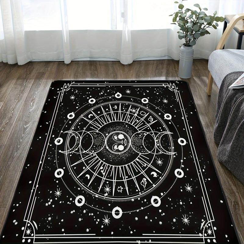 Constellation Planet Printed Floor Mat Soft Flannel Carpet