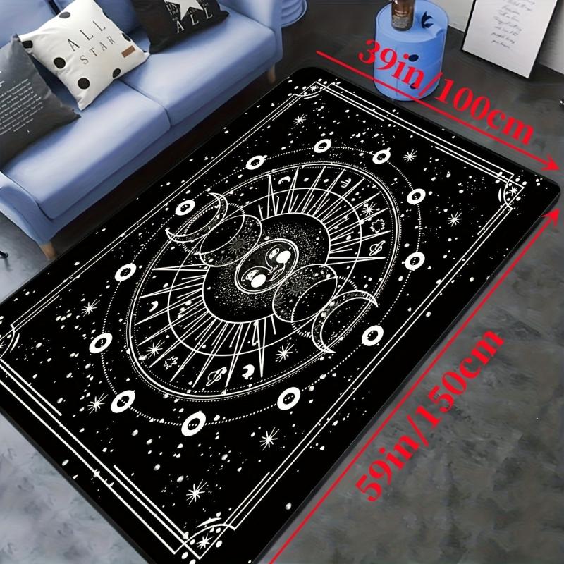 Constellation Planet Printed Floor Mat Soft Flannel Carpet