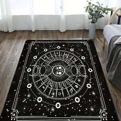 Constellation Planet Printed Floor Mat Soft Flannel Carpet