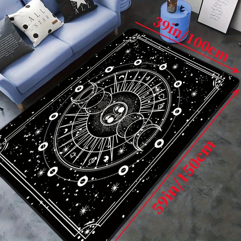 Constellation Planet Printed Floor Mat Soft Flannel Carpet
