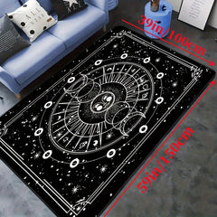 Constellation Planet Printed Floor Mat Soft Flannel Carpet