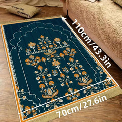 Islamic Prayer Mat Vintage Boho Rug Floral Living Room Bedroom Floor Mat