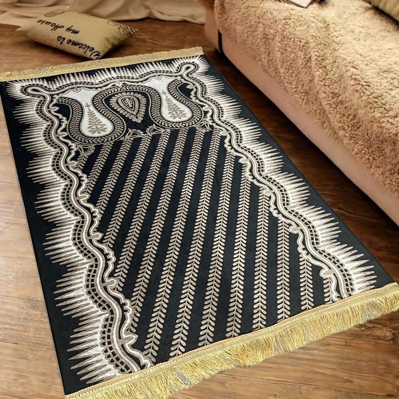 Islamic Prayer Mat Vintage Boho Rug Floral Living Room Bedroom Floor Mat