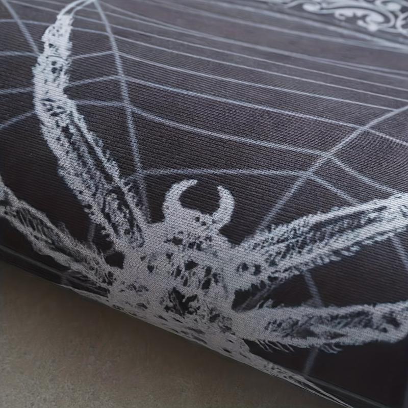 Spooky Spider Round Area Rug Non Slip Washable Carpet Floor Mat