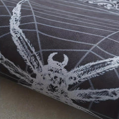 Spooky Spider Round Area Rug Non Slip Washable Carpet Floor Mat