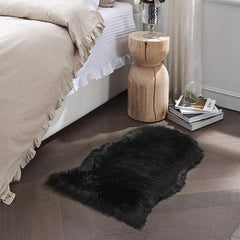 Soft Plush Furry Rug for Living Room & Bedroom, Machine Washable Shaggy Area Car