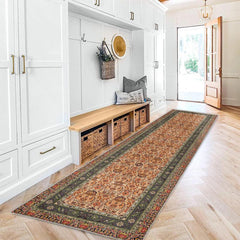 Vintage Washable Runner Rug Non Slip Stair Kitchen Mat Oriental Throw Rug