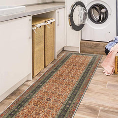 Vintage Washable Runner Rug Non Slip Stair Kitchen Mat Oriental Throw Rug