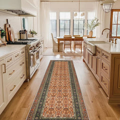 Vintage Washable Runner Rug Non Slip Stair Kitchen Mat Oriental Throw Rug