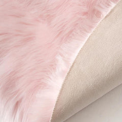 Heart Shaped Pink Shag Rug for Girls Bedroom