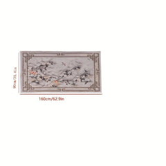 Soft Fluffy Floral Area Rugs Light Faux Wool Carpet for Living Room Bedroom