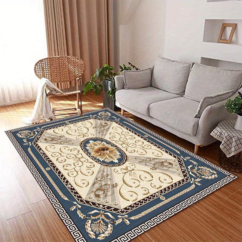 Bohemian Vintage Floral Area Rug Large Waterproof