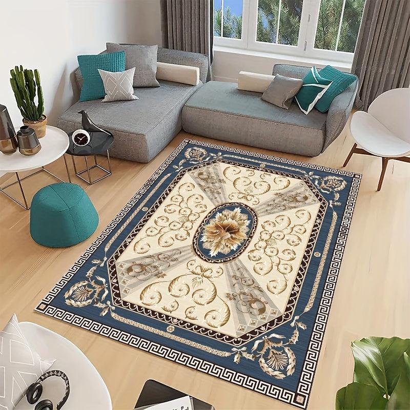 Bohemian Vintage Floral Area Rug Large Waterproof