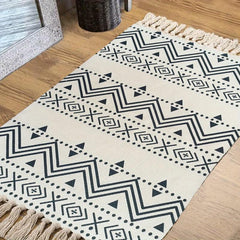 Bohemian Multicolor Tassel Floor Mat - Geometric Kitchen Rug