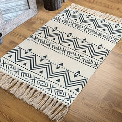 Bohemian Multicolor Tassel Floor Mat - Geometric Kitchen Rug