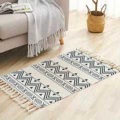 Bohemian Multicolor Tassel Floor Mat - Geometric Kitchen Rug