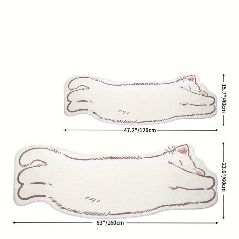 Soft Cat Decor Area Rug for Bedroom Living Room
