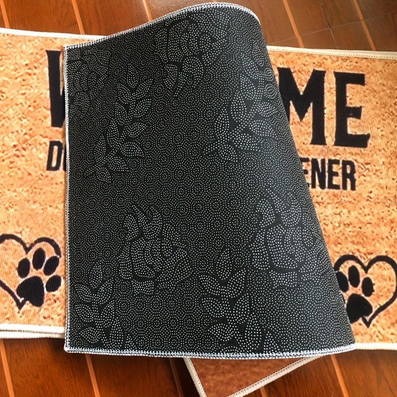 Funny Dog Welcome Door Mat Non-slip Indoor/Outdoor Entrance Mat
