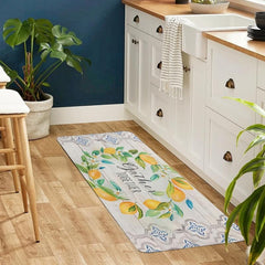 Non Slip Lemon Kitchen Mat for Home Decor and Doormat