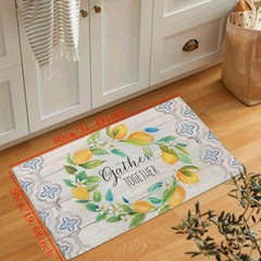 Non Slip Lemon Kitchen Mat for Home Decor and Doormat