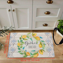 Non Slip Lemon Kitchen Mat for Home Decor and Doormat