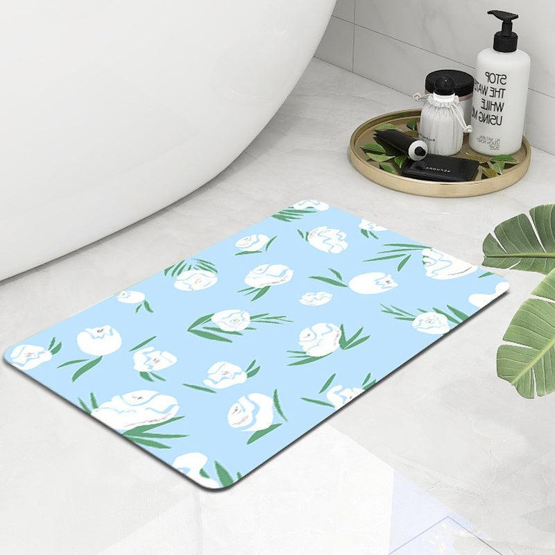 Non-slip Diatom Mud Bath Mat Water Absorbent Machine Washable Bathroom Rug