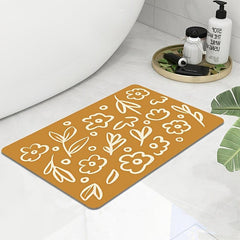 Non-slip Diatom Mud Bath Mat Water Absorbent Machine Washable Bathroom Rug