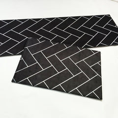 2pcs Stylish Kitchen Rug & Mat Set Non Slip Floor Mats for Kitchen