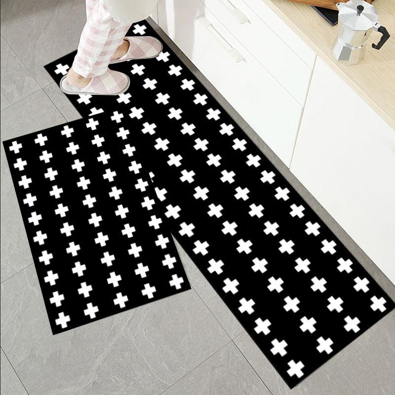 2pcs Stylish Kitchen Rug & Mat Set Non Slip Floor Mats for Kitchen