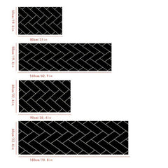 2pcs Stylish Kitchen Rug & Mat Set Non Slip Floor Mats for Kitchen
