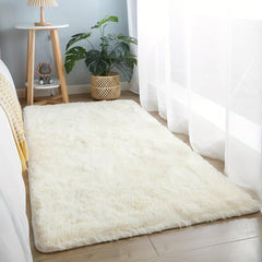 Soft Fluffy Shaggy Bedside Rug for Bedroom Living Room Nursery and Dorm