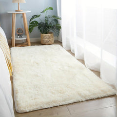 Soft Fluffy Shaggy Bedside Rug for Bedroom Living Room Nursery and Dorm