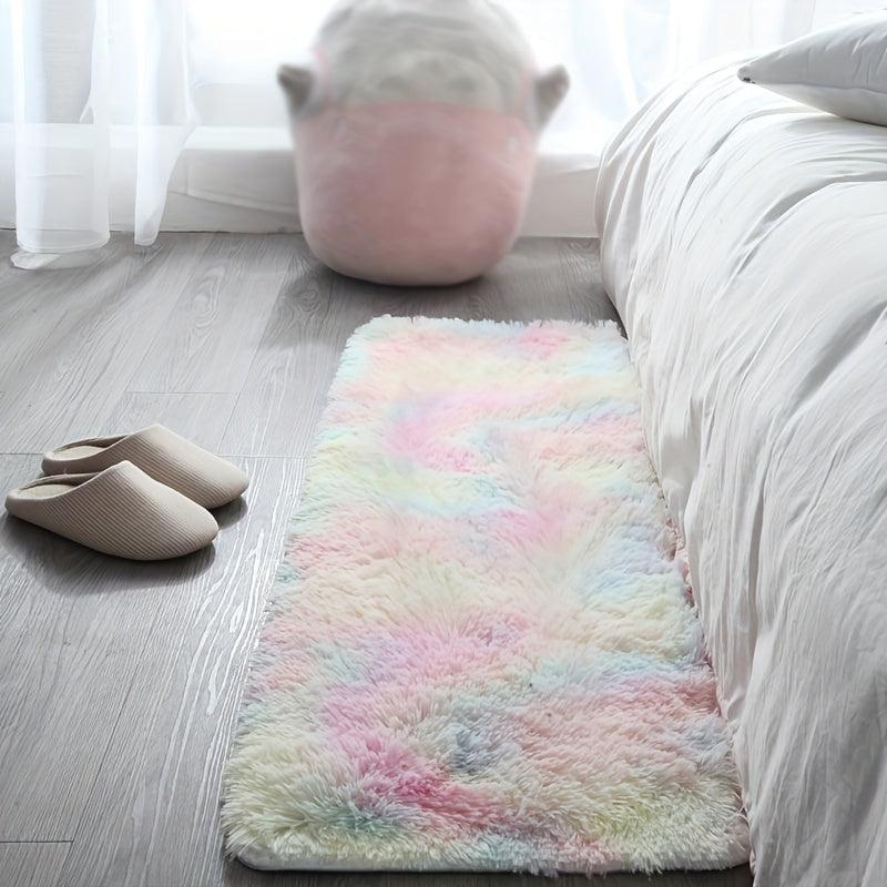 Soft Fluffy Tie Dyed Area Rug Non Slip Fuzzy Shag Plush