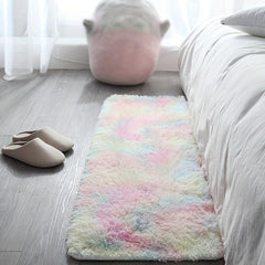 Soft Fluffy Tie Dyed Area Rug Non Slip Fuzzy Shag Plush