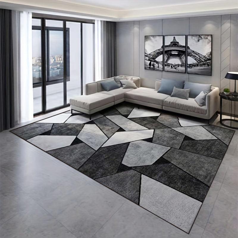 Modern Geometric Area Rug Easy Clean Anti-Slip