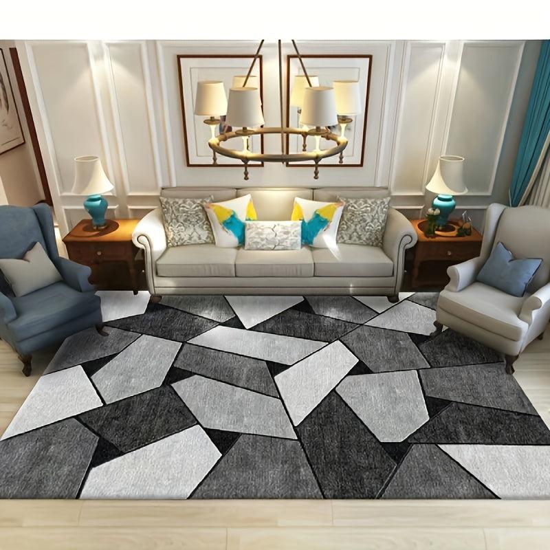 Modern Geometric Area Rug Easy Clean Anti-Slip