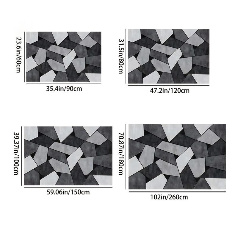 Modern Geometric Area Rug Easy Clean Anti-Slip