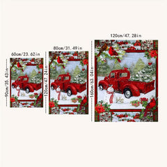 Christmas Red Santa Truck Pattern Carpet Door Floor Mat Doormat