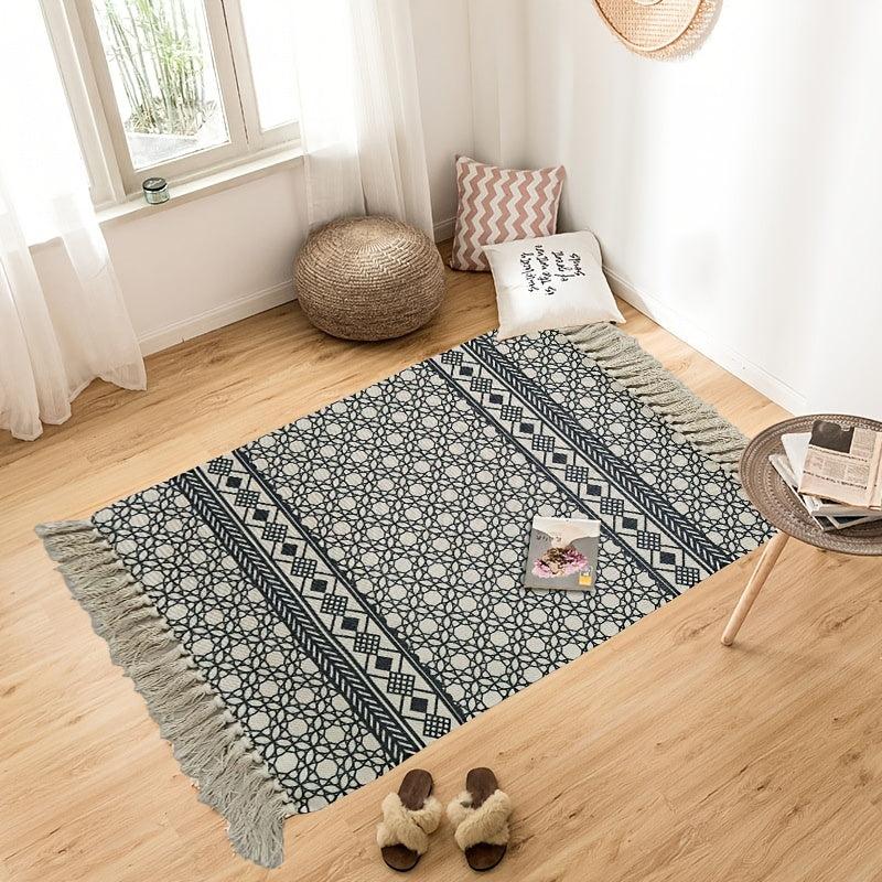 Soft Non Slip Tassel Area Rug for Living Room Sofa Nursery Bathroom