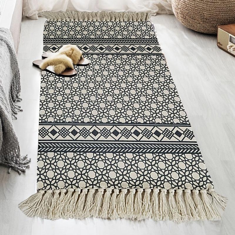 Soft Non Slip Tassel Area Rug for Living Room Sofa Nursery Bathroom